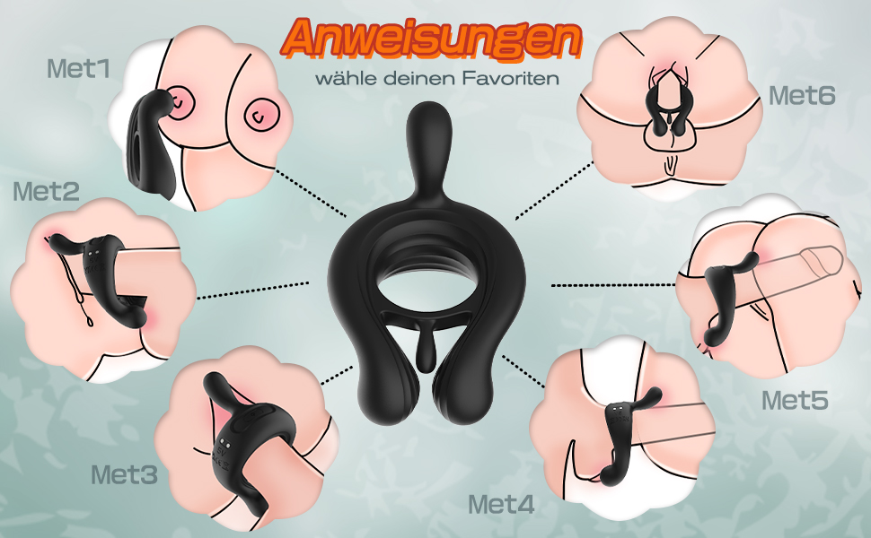 Penisring vibrator, Penisring Vibratoren für Männer Penis Massagegerät für Langwährende Erektion,Silikon Cockring sex spielzeug für die männer mit 9 Vibrationsmodi 7 wewaufsm 13830