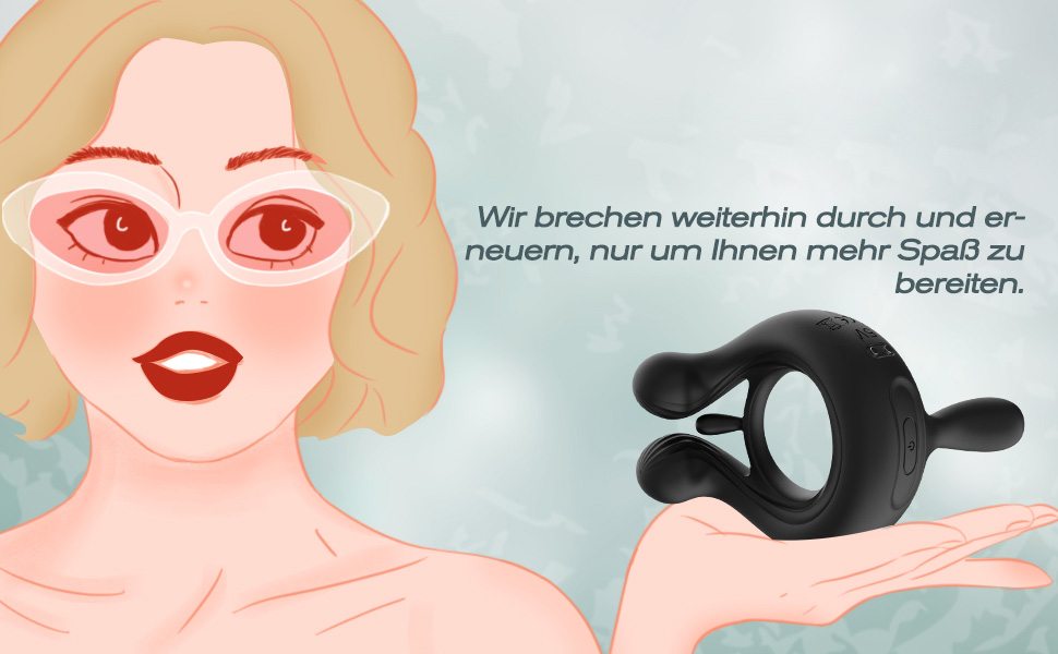 Penisring vibrator, Penisring Vibratoren für Männer Penis Massagegerät für Langwährende Erektion,Silikon Cockring sex spielzeug für die männer mit 9 Vibrationsmodi 9 wewaufsm 13833