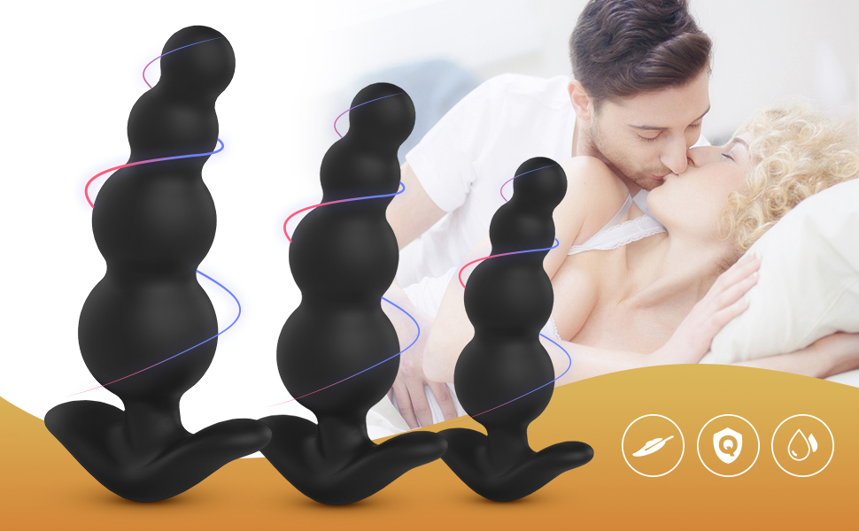 Anal Perlen Set, Klein + Mittel + Groß Verbesserte Silikon Analplugs Prostata Stimulator Buttplugs 12 wrllq7i6 4640