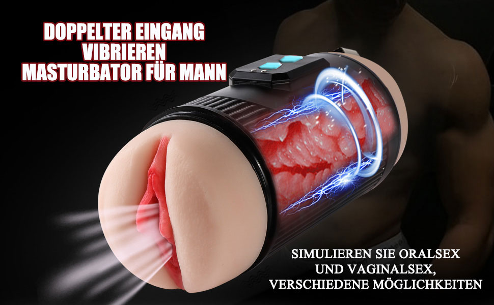 Sexspielzeug männer Automatischer masturbator Masturbieren mann 2 IN 1 Tschenmuschi Erotik spielzeug männer 10 Frequency 3D Vagina Masturbation cup 8