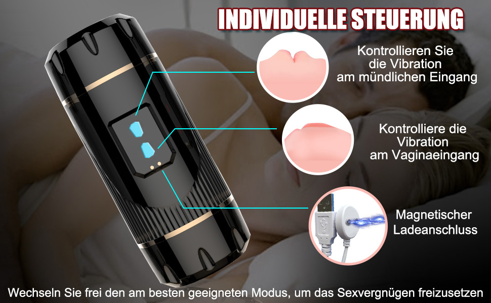 Sexspielzeug männer Automatischer masturbator Masturbieren mann 2 IN 1 Tschenmuschi Erotik spielzeug männer 10 Frequency 3D Vagina Masturbation cup 12