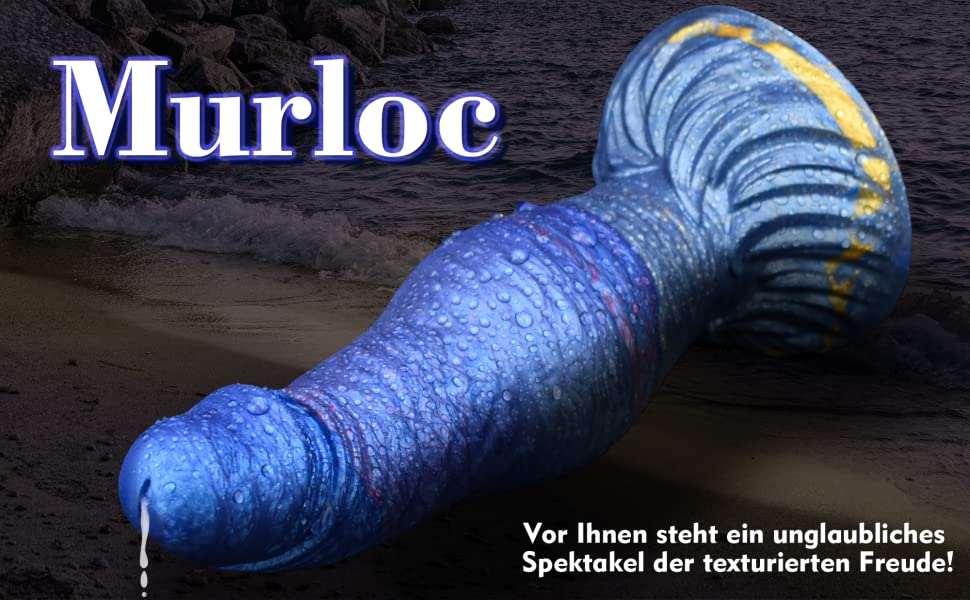 Murloc Realistischer Dildo Analplug mit Starkem Saugnapf, 20.5cm*6.1cm Dick Analdildo 12