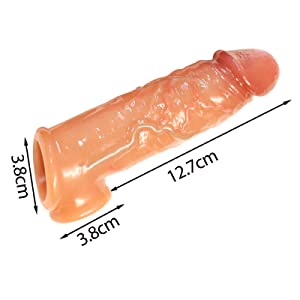 Silikon Penismanschetten mit 3 Schichten Bondage,Penishülle Penis Extender Penis Sleeve zur Erektionssteigerung 11 y3mjhb8s 10194