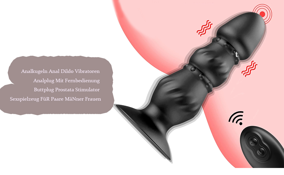 Anal Plug 10 Stufen Vibratoren Silikon Prostata MassagegeräT Buttplug Mit Sauger G-Punkt Vibrator Fernbedienung 7