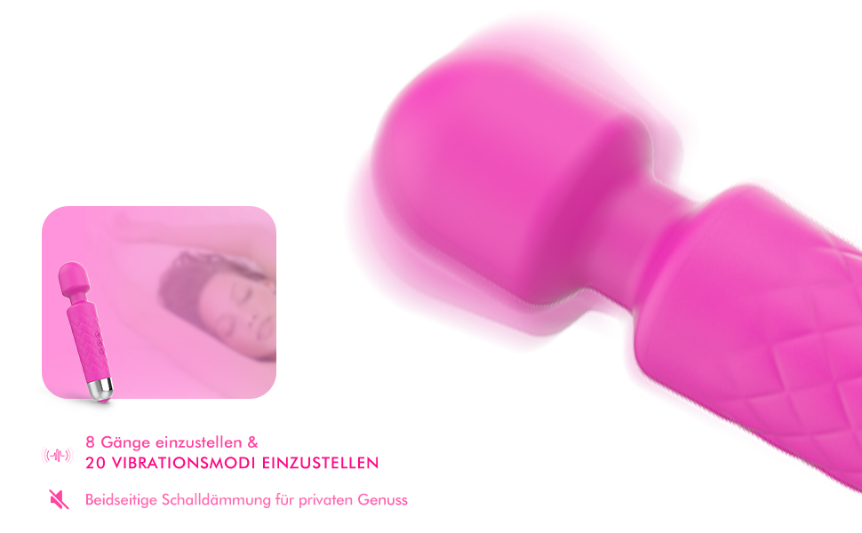 Massagestab Handheld Silikon Massagegerät ,Leises und Starkes 20 intensiv Vibrationsmodi massager 7 yp7oj9k0 12779