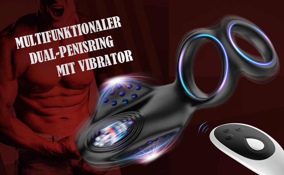 Anal Vibratoren Mit Dual Penisringe Penisring Vibrator Mit Hoden