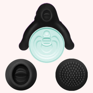 Sexspielzeug für Paare und Männer mit 3 Motoren-Penisring Vibtator mit 10 Vibrationsmodi und Zunge Leckenmodi 12 zbatrfbf 10104