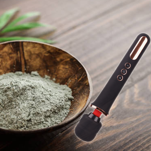 Massagestab,Kabelloser Massagestab,Handheld Silikon Massagegerät Mit 5 * 10 Vibrationsmodi 9