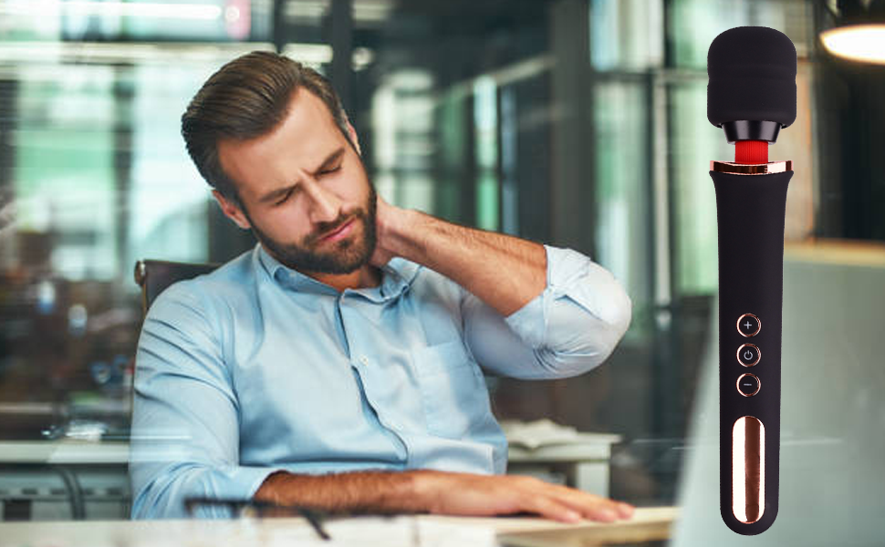 Massagestab,Kabelloser Massagestab,Handheld Silikon Massagegerät Mit 5 * 10 Vibrationsmodi 13