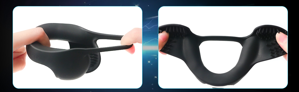 Vibrierende Penisring mit 2 Motor, Dehnbar Silikon Cockring mit 10 Vibrationmodis für Penis/Hoden Stimulation 10