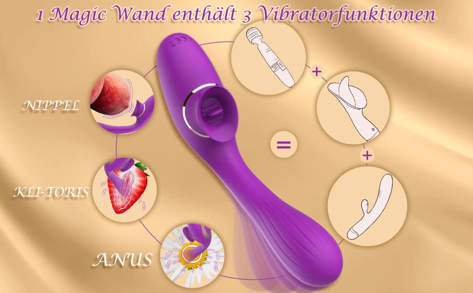 Klitoris Vibratoren für Sie mit Flatternden Design, 10 Lecken Frequenzmodi und 10 Stoßenmodi, Aufladbare Nippel Klitoris G-punkt Vibrator, Oral Sexspielzeug für Frauen und Paare 9