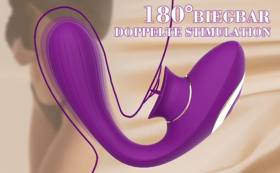 Klitoris Vibratoren für Sie mit Flatternden Design, 10 Lecken Frequenzmodi und 10 Stoßenmodi, Aufladbare Nippel Klitoris G-punkt Vibrator, Oral Sexspielzeug für Frauen und Paare 10