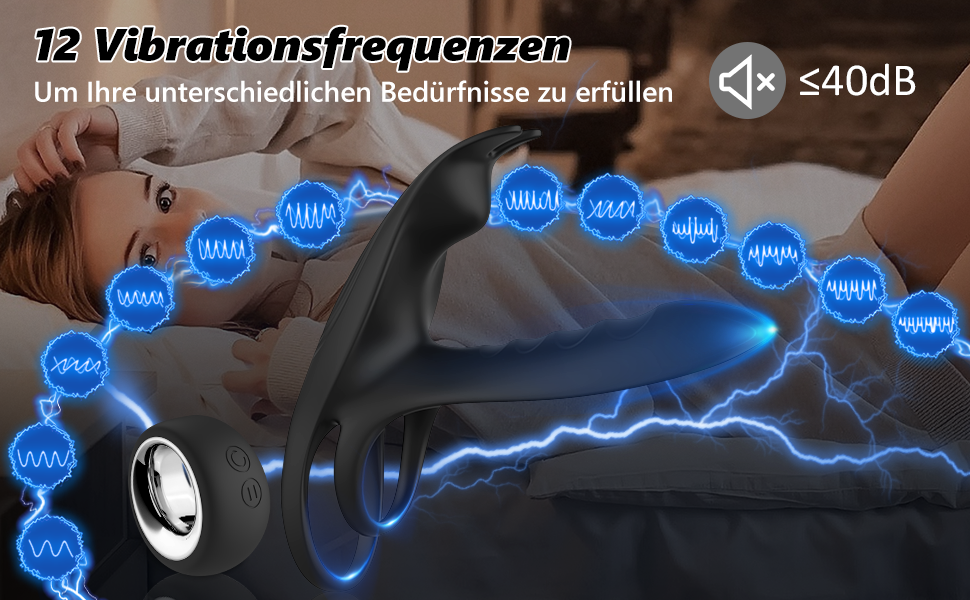 Paarvibrator Penisring für Paare Frau & Mann,3 in 1 Erotik für Sie Klitoris & G-punkt, Klitorisstimulator mit 12 vibrationsmodi 10 5cb5tf5q 9825