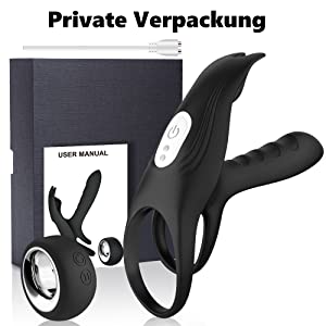 Paarvibrator Penisring für Paare Frau & Mann,3 in 1 Erotik für Sie Klitoris & G-punkt, Klitorisstimulator mit 12 vibrationsmodi 12 5cb5tf5q 9827