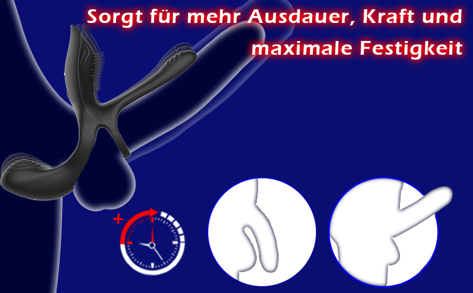 Penisring mit 10 Vibrationsmodi, 3 in 1 Sex Spielzeug für Die Männer für Penis Hoden Perineum Stimulation zur selben Zeit 12 a1g64tzw 9972