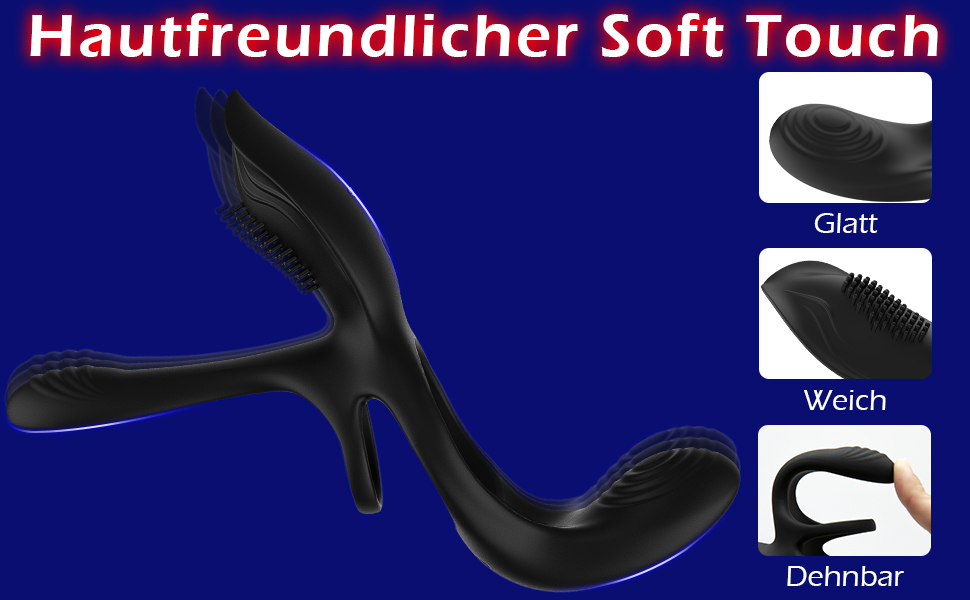Penisring mit 10 Vibrationsmodi, 3 in 1 Sex Spielzeug für Die Männer für Penis Hoden Perineum Stimulation zur selben Zeit 13 a1g64tzw 9973