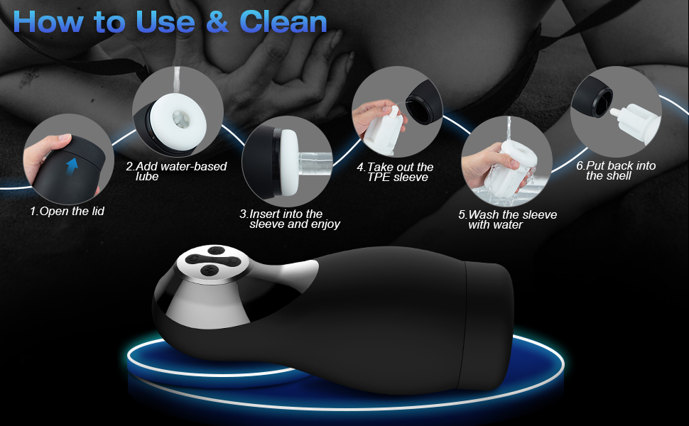 Automatischer männlicher Masturbatorbecher, Vakuum-Saugnapf mit 10 Vibrationen und 3 Saugnäpfen für Penismassagegerät 10