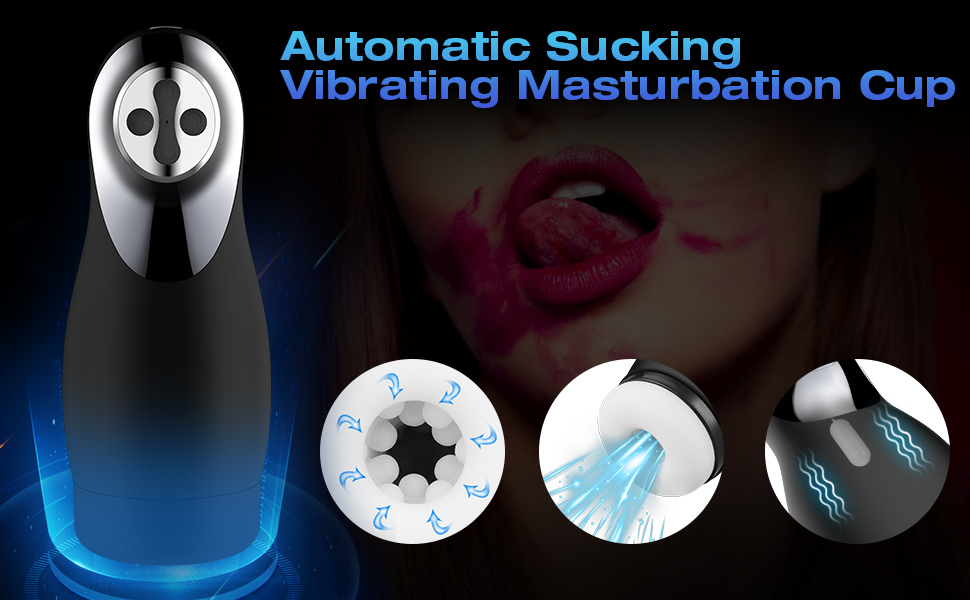 Automatischer männlicher Masturbatorbecher, Vakuum-Saugnapf mit 10 Vibrationen und 3 Saugnäpfen für Penismassagegerät 14