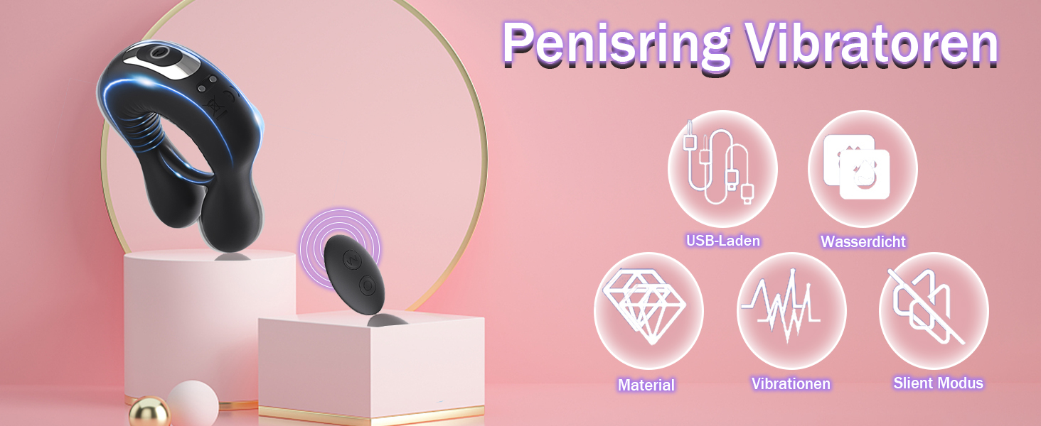 Mit Fernbedienung Penis Ring Vibrator,Mit 10 Modi Cockringe Vibratoren Vibrierender 6 l1tw6795 9978